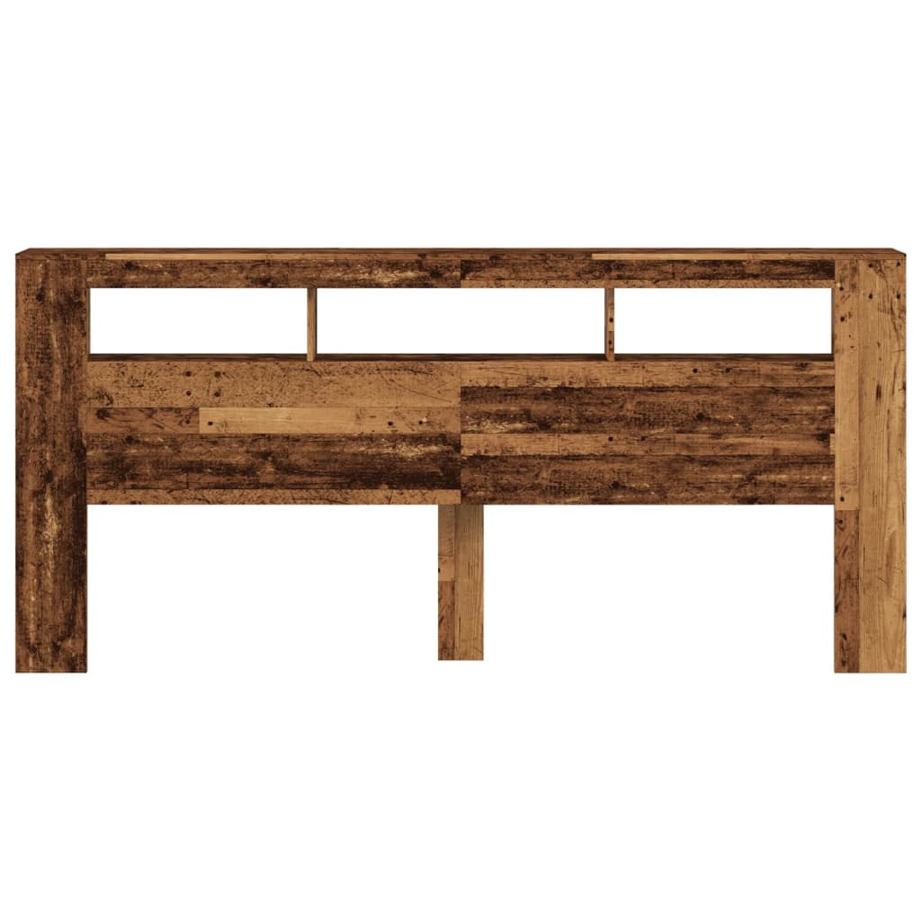 Testiera Led Legno Antico 220X18,5X103,5 Cm Legno Multistrato