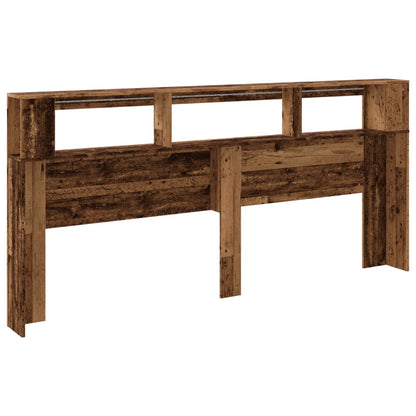 Testiera Led Legno Antico 220X18,5X103,5 Cm Legno Multistrato