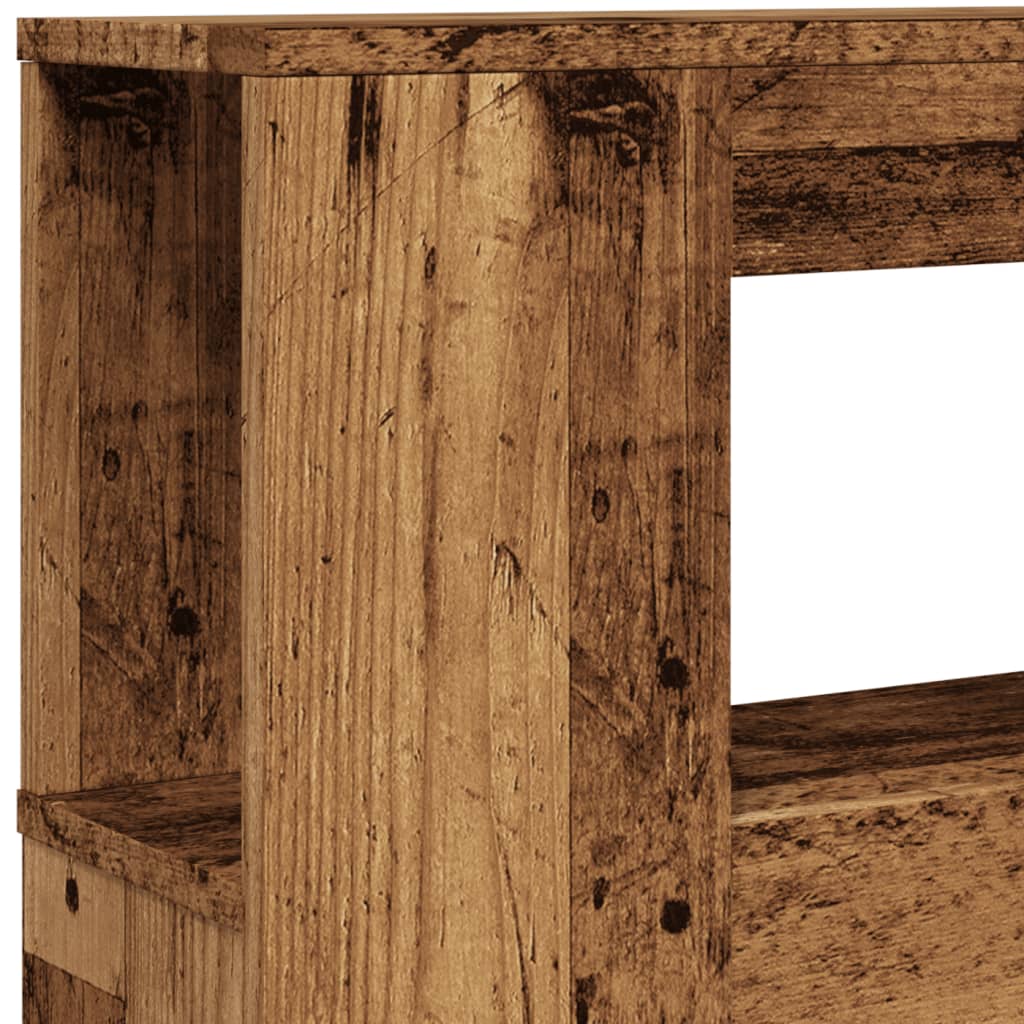 Testiera Led Legno Antico 220X18,5X103,5 Cm Legno Multistrato