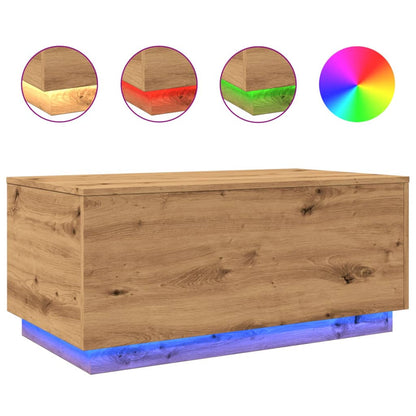 Tavolino Da Salotto Con Luci Led 90X50X40 Cm