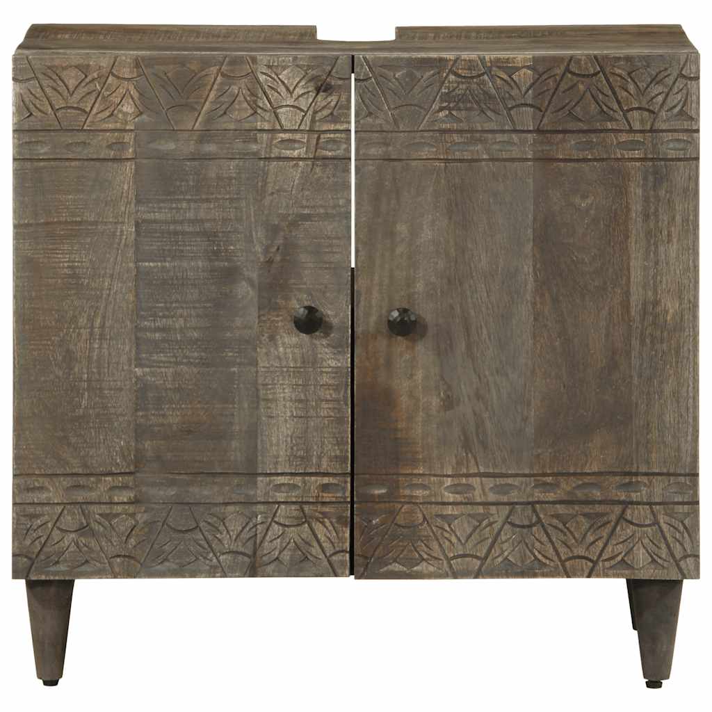 Mobile Lavabo Da Bagno 62X33X58Cm In Legno Massello Di Mango