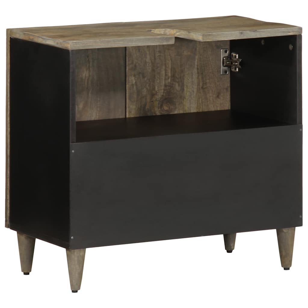 Mobile Lavabo Da Bagno 62X33X58Cm In Legno Massello Di Mango