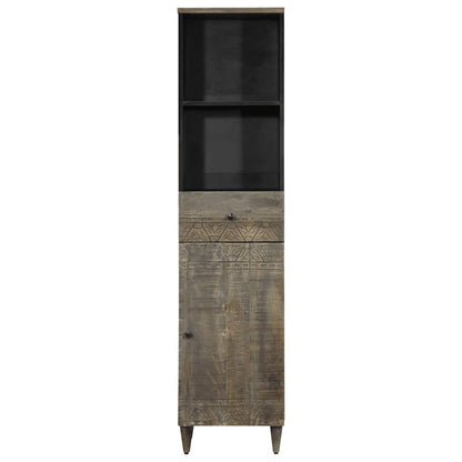 Mobile Da Bagno 38X33X160 Cm In Legno Massello Di Mango