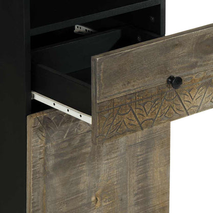 Mobile Da Bagno 38X33X160 Cm In Legno Massello Di Mango
