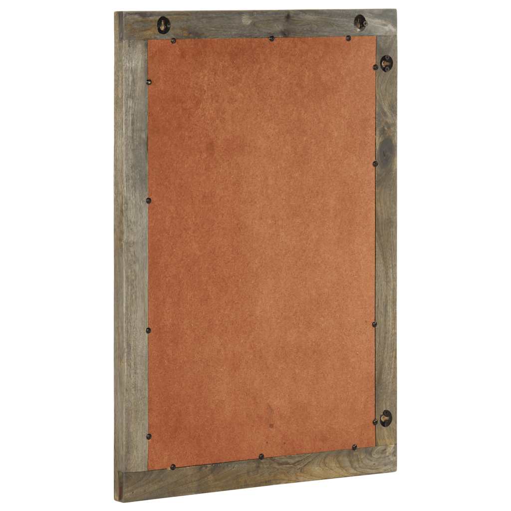 Specchio Da Bagno 50X2,5X70 Cm In Legno Massello Di Mango