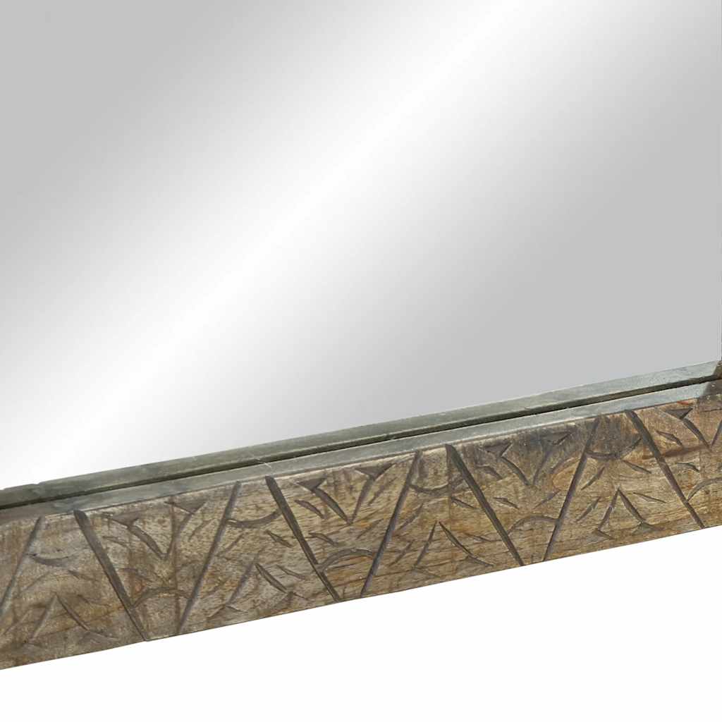 Specchio Da Bagno 50X2,5X70 Cm In Legno Massello Di Mango