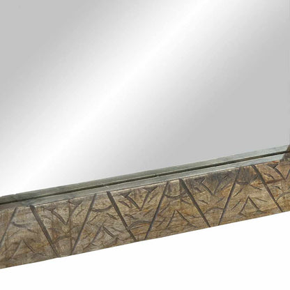 Specchio Da Bagno 50X2,5X70 Cm In Legno Massello Di Mango