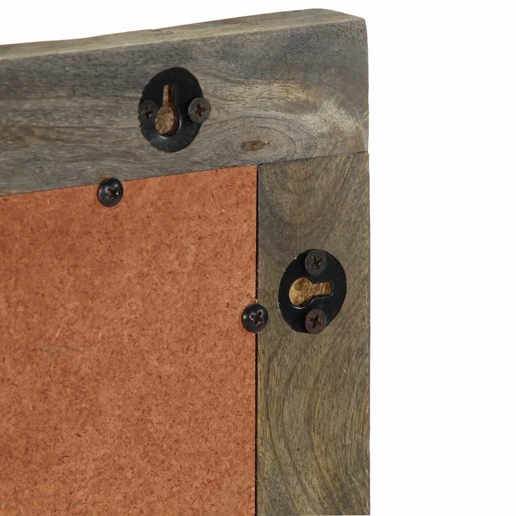 Specchio Da Bagno 50X2,5X70 Cm In Legno Massello Di Mango