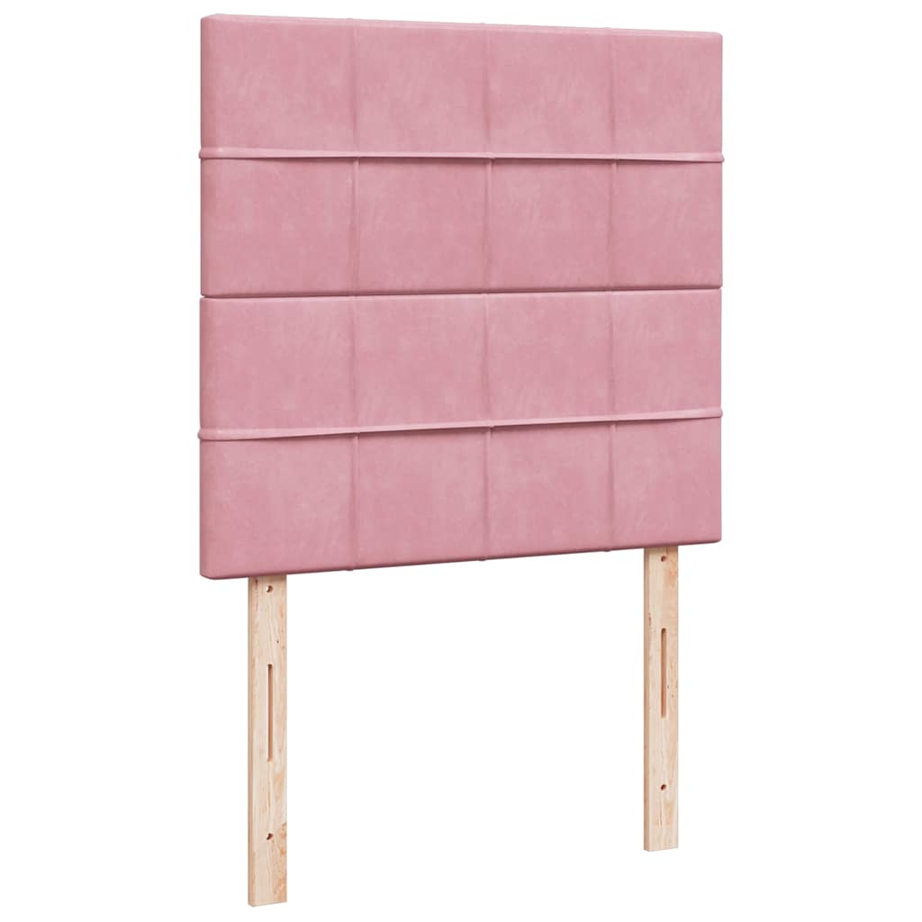 Struttura Letto Pouf Con Materassi In Velluto Rosa