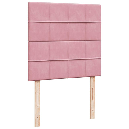 Struttura Letto Pouf Con Materassi In Velluto Rosa
