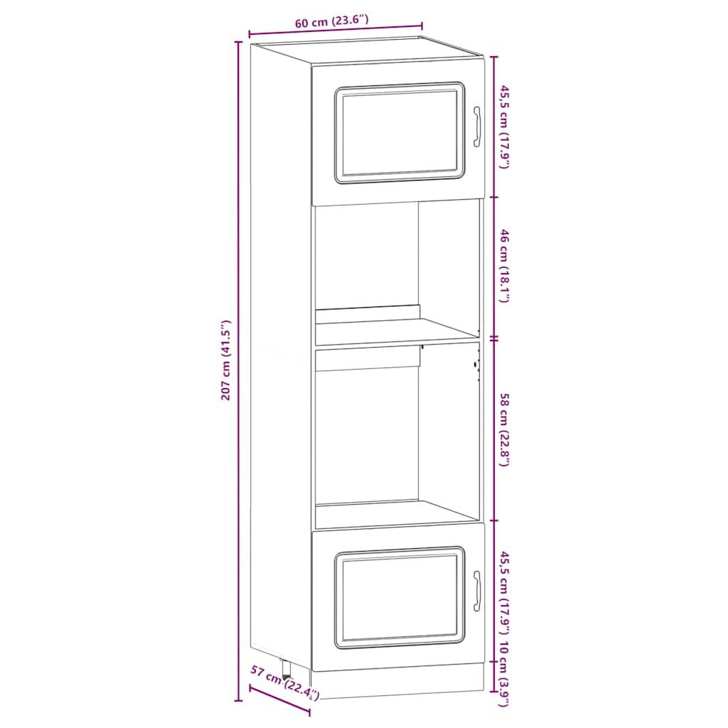 Set Mobili Da Cucina 7 Pz Kalmar Neri Legno Multistrato