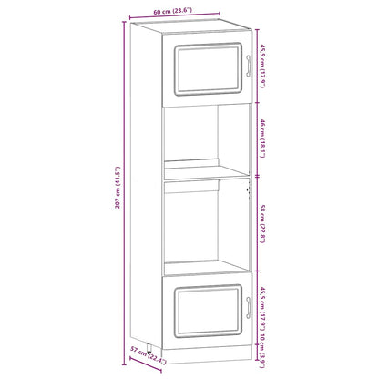 Set Mobili Da Cucina 7 Pz Kalmar Neri Legno Multistrato