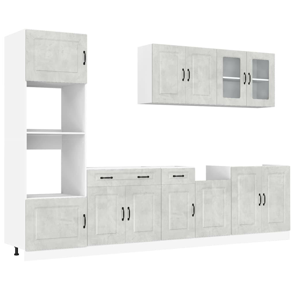 Set Mobili Da Cucina 7 Pz Kalmar In Truciolato