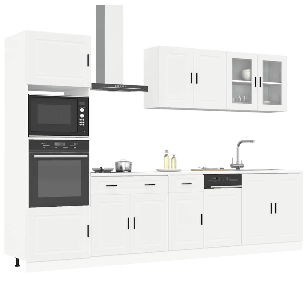 Set Mobili Da Cucina 7 Pz Porto Neri Legno Multistrato