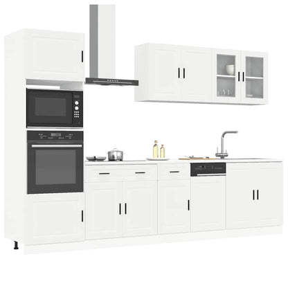 Set Mobili Da Cucina 7 Pz Porto Neri Legno Multistrato