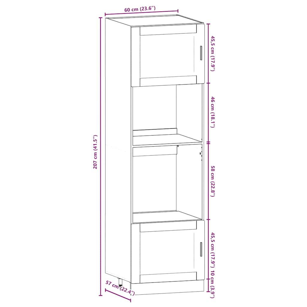 Set Mobili Da Cucina 7 Pz Porto Neri Legno Multistrato