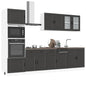 Set Mobili Da Cucina 7 Pz Porto Neri Legno Multistrato