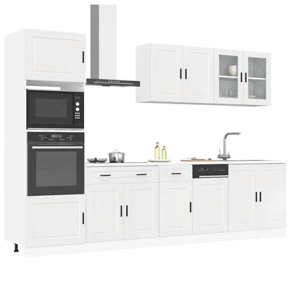 Set Mobili Da Cucina 7 Pz Porto Neri Legno Multistrato