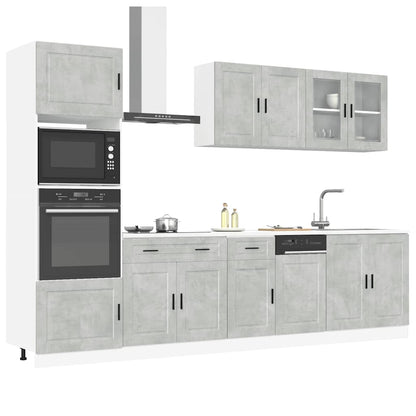 Set Mobili Da Cucina 7 Pz Porto Neri Legno Multistrato