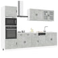 Set Mobili Da Cucina 7 Pz Porto Neri Legno Multistrato