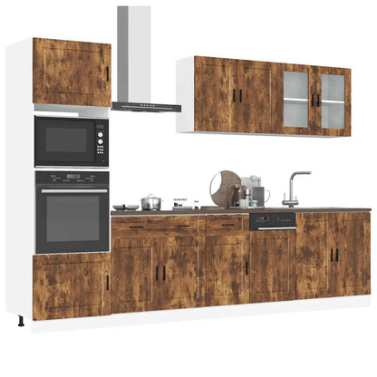 Set Mobili Da Cucina 7 Pz Porto Neri Legno Multistrato