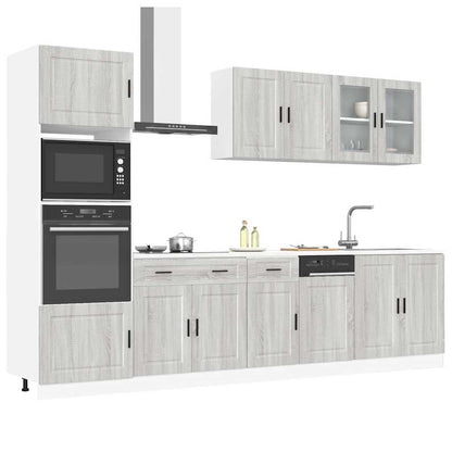 Set Mobili Da Cucina 7 Pz Porto Neri Legno Multistrato
