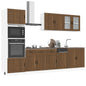 Set Mobili Da Cucina 7 Pz Porto Neri Legno Multistrato