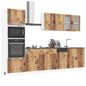 Set Mobili Da Cucina 7 Pz Porto Neri Legno Multistrato