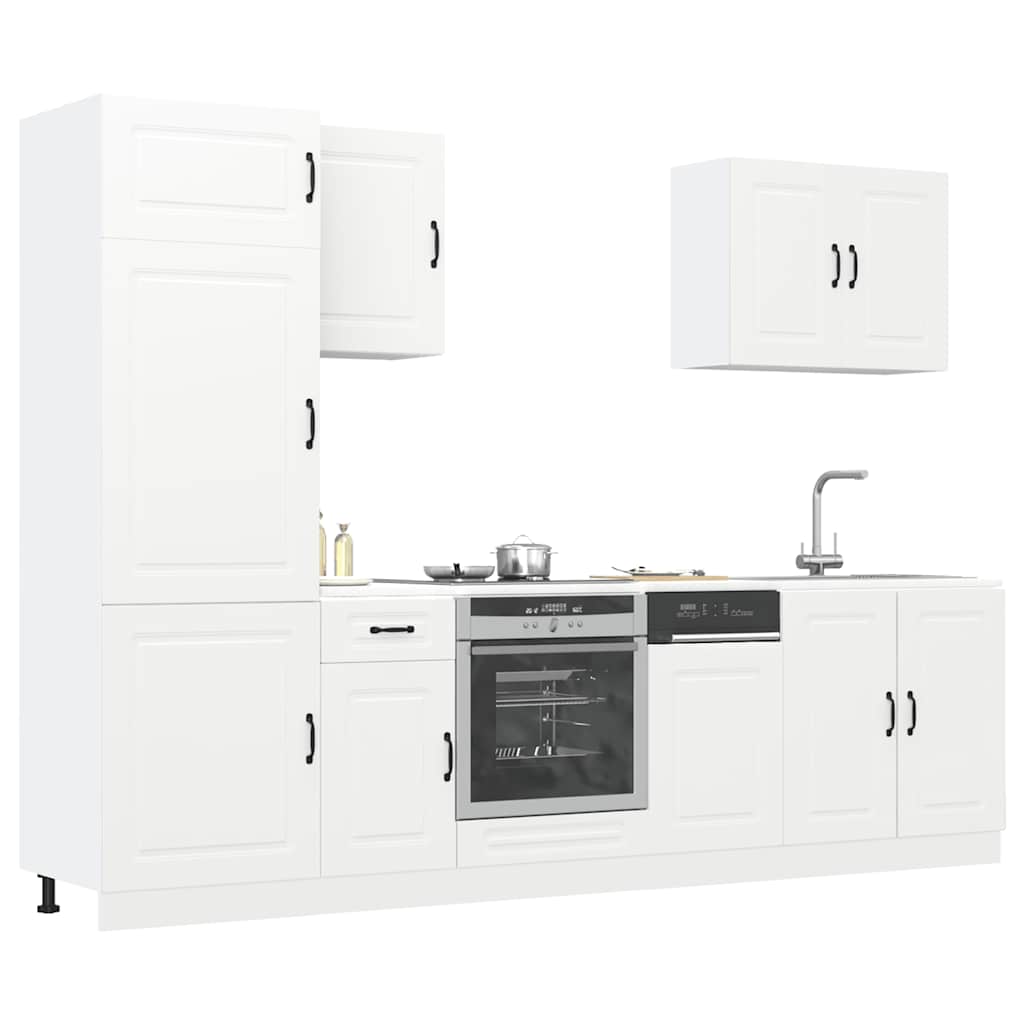 Set Mobili Da Cucina 7 Pz Kalmar Neri Legno Multistrato