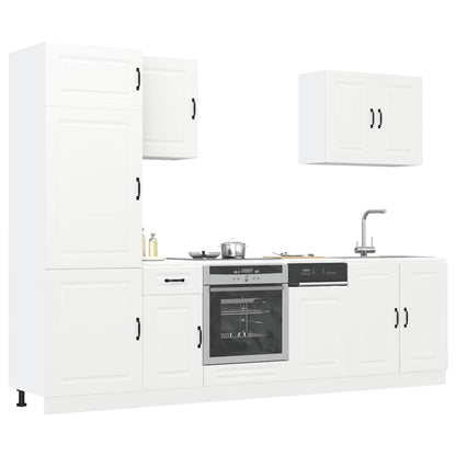 Set Mobili Da Cucina 7 Pz Kalmar Neri Legno Multistrato
