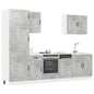 Set Mobili Da Cucina 7 Pz Kalmar Neri Legno Multistrato