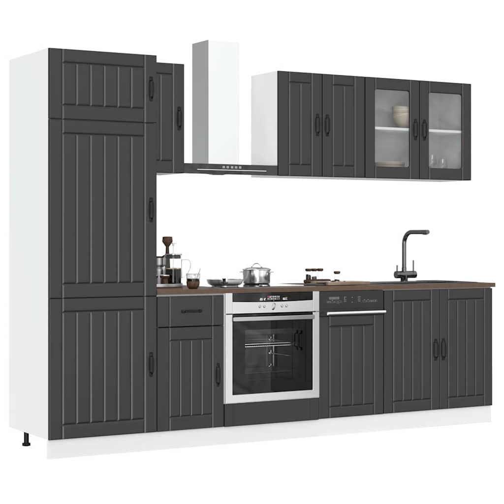 Set Mobili Da Cucina 8 Pz Kalmar In Truciolato