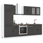 Set Mobili Da Cucina 8 Pz Kalmar In Truciolato