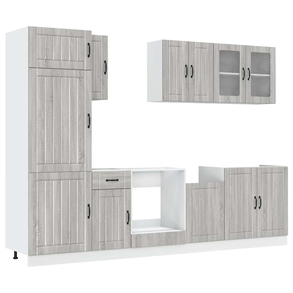 Set Mobili Da Cucina 8 Pz Kalmar In Truciolato