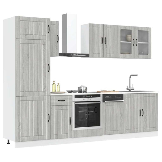 Set Mobili Da Cucina 8 Pz Kalmar In Truciolato