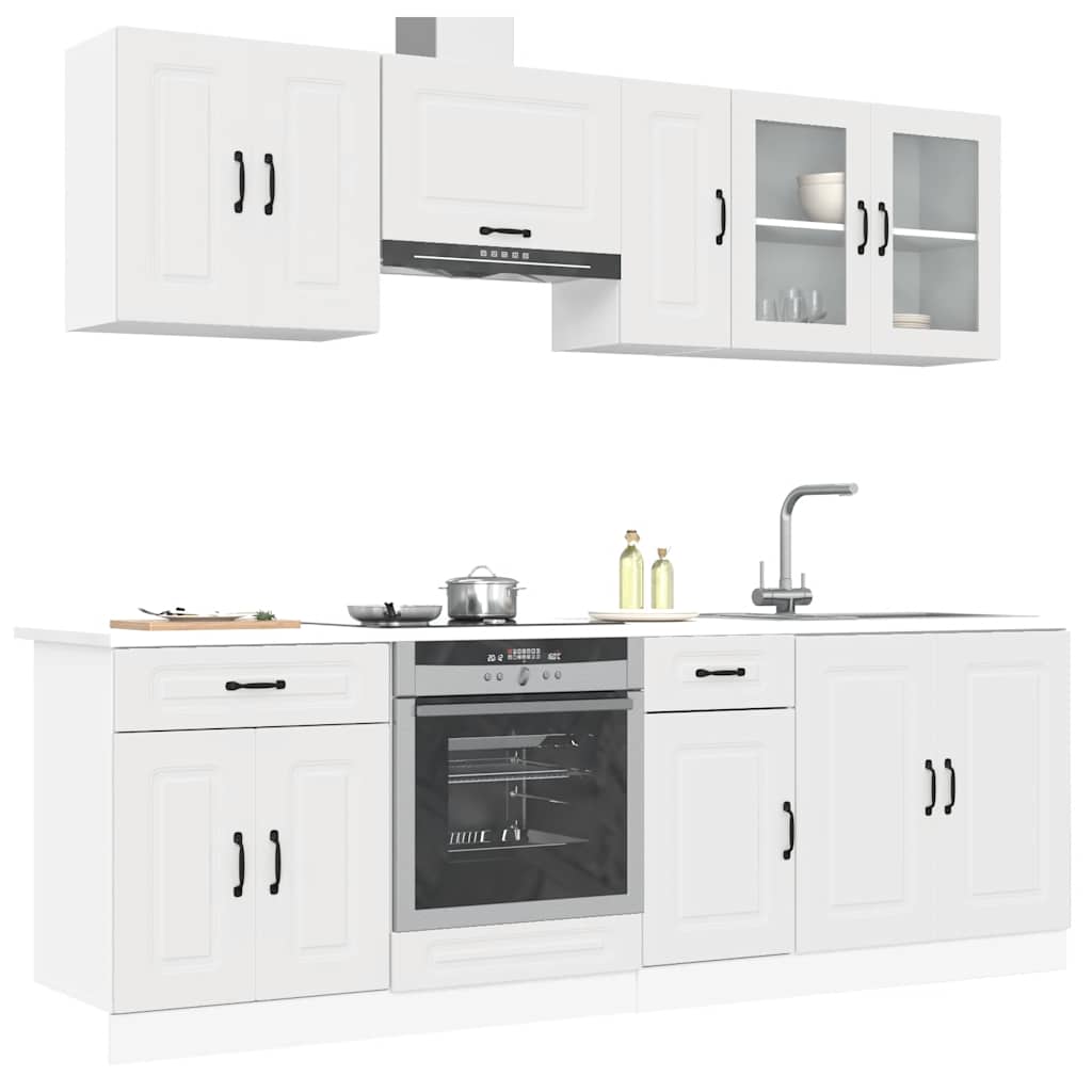 Set Mobili Da Cucina 8 Pz Kalmar Legno Vecchio In Truciolato