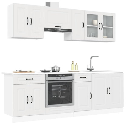 Set Mobili Da Cucina 8 Pz Kalmar Legno Vecchio In Truciolato