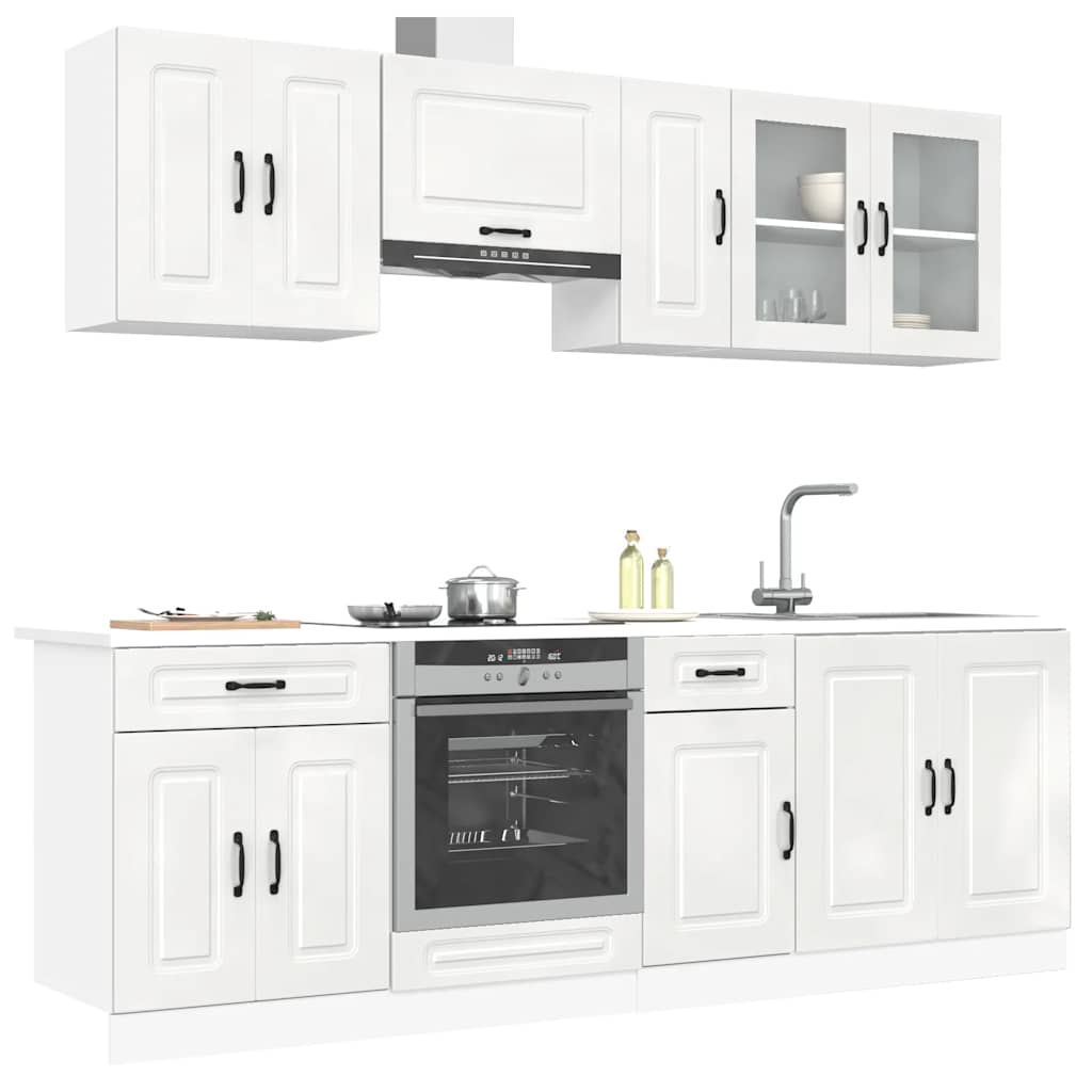 Set Mobili Da Cucina 8 Pz Kalmar Legno Vecchio In Truciolato