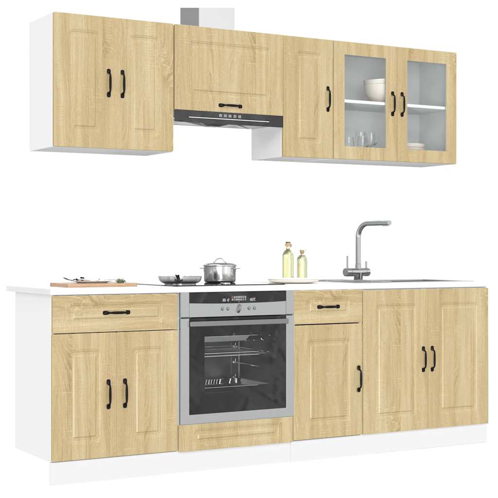 Set Mobili Da Cucina 8 Pz Kalmar Legno Vecchio In Truciolato