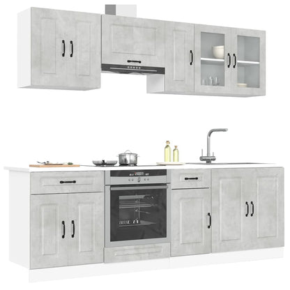 Set Mobili Da Cucina 8 Pz Kalmar Legno Vecchio In Truciolato