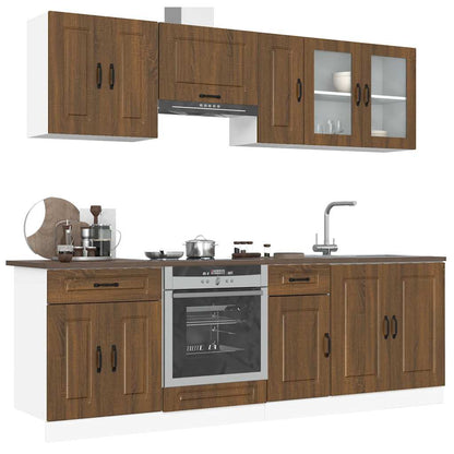 Set Mobili Da Cucina 8 Pz Kalmar Legno Vecchio In Truciolato