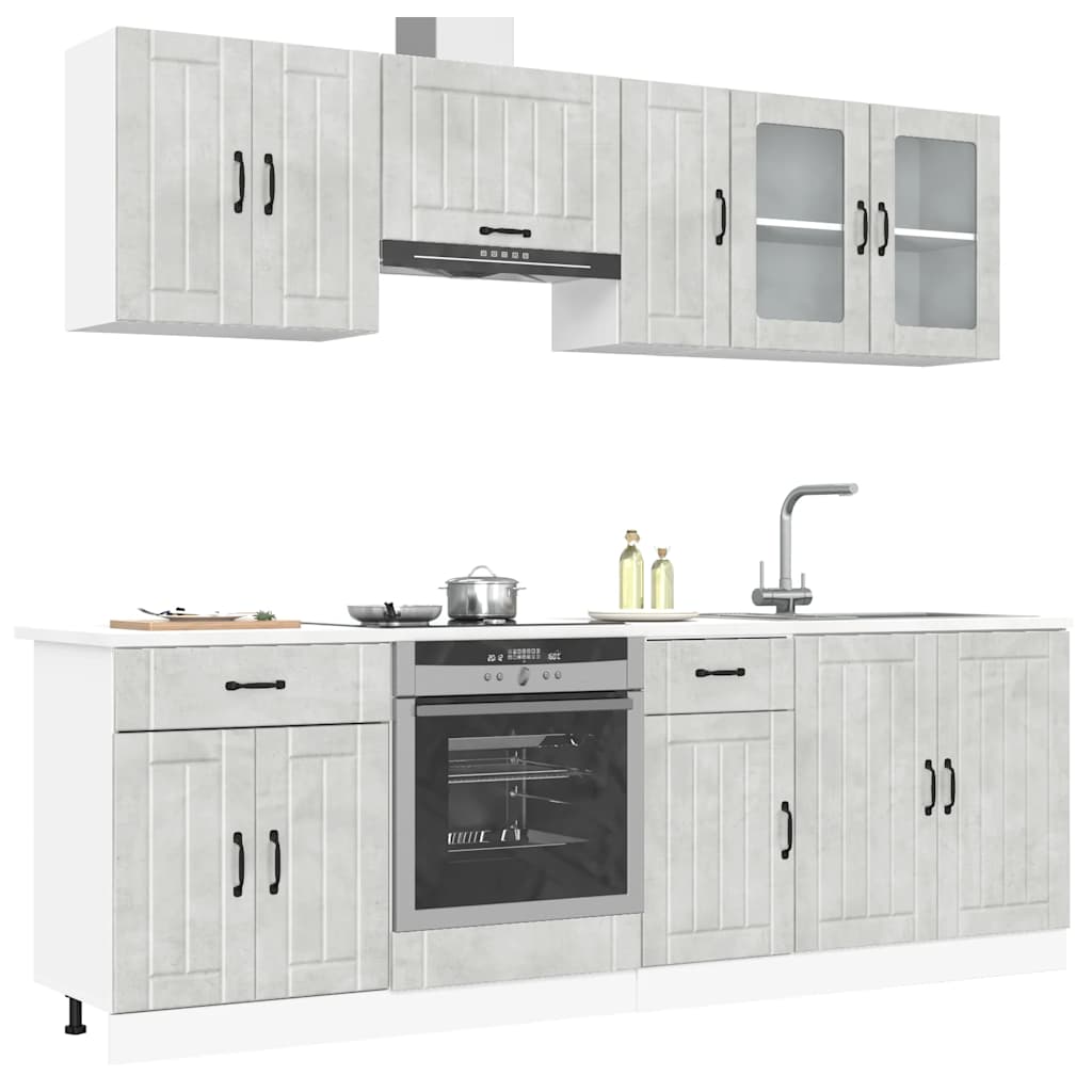 Set Mobili Da Cucina 8 Pz Kalmar Truciolato