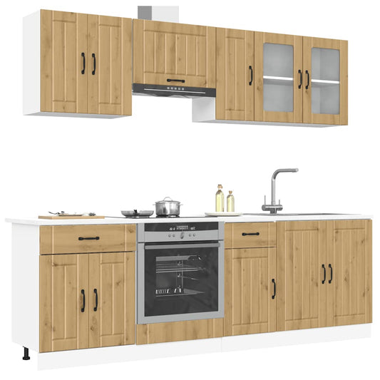 Set Mobili Da Cucina 8 Pz Kalmar Truciolato