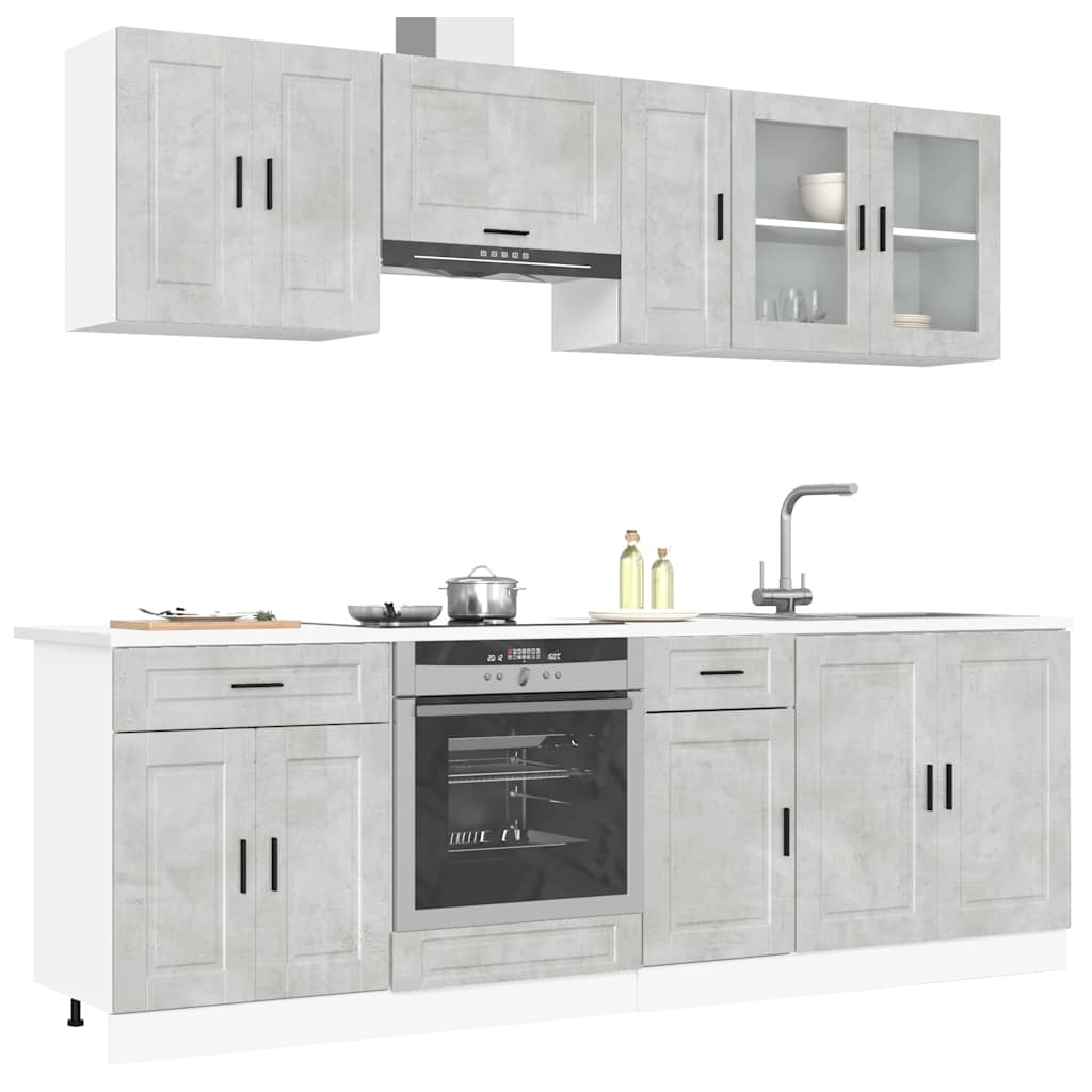 Set Mobili Da Cucina 8 Pz Kalmar Truciolato