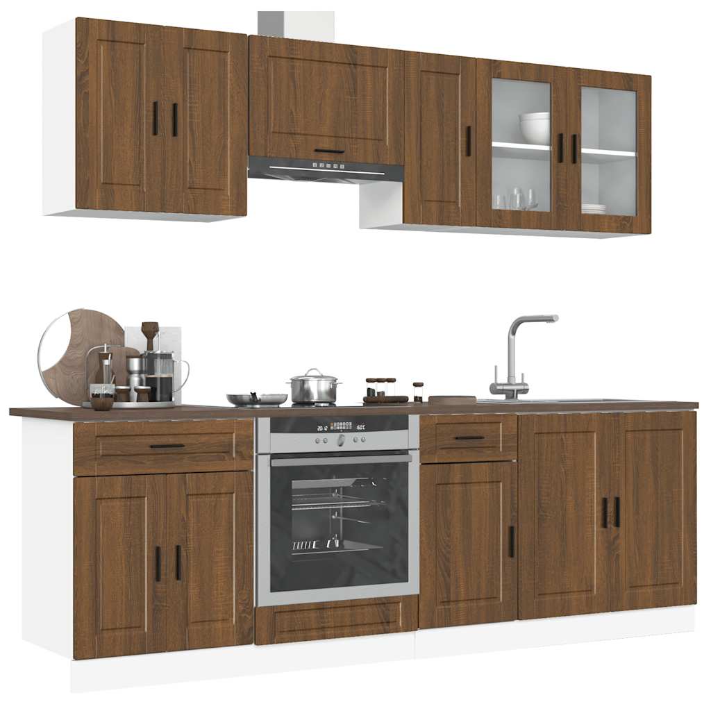 Set Mobili Da Cucina 8 Pz Kalmar Truciolato
