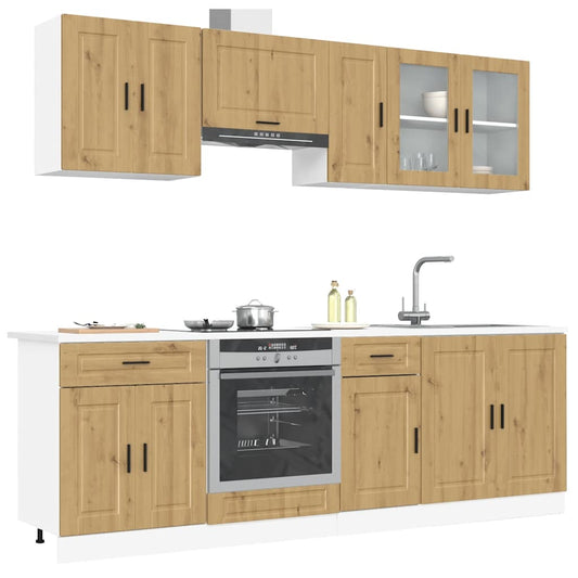 Set Mobili Da Cucina 8 Pz Kalmar Truciolato