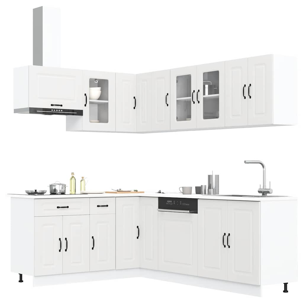 Set Mobili Da Cucina 11 Pz Kalmar Legno Vecchio In Truciolato