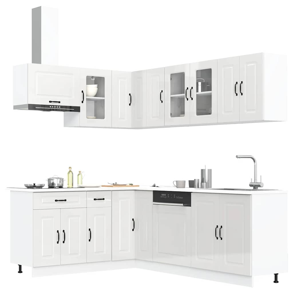 Set Mobili Da Cucina 11 Pz Kalmar Legno Vecchio In Truciolato