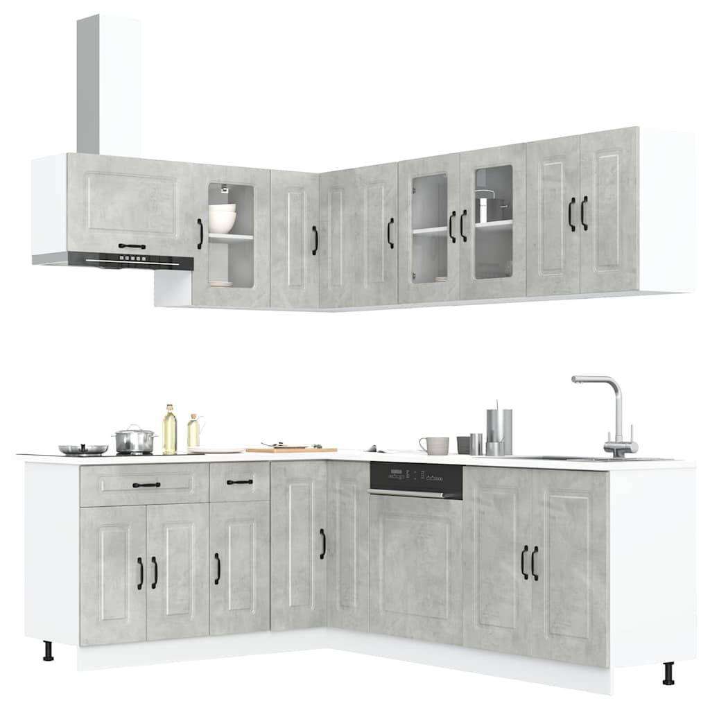 Set Mobili Da Cucina 11 Pz Kalmar Legno Vecchio In Truciolato