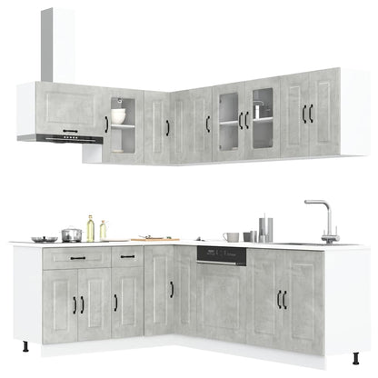 Set Mobili Da Cucina 11 Pz Kalmar Legno Vecchio In Truciolato